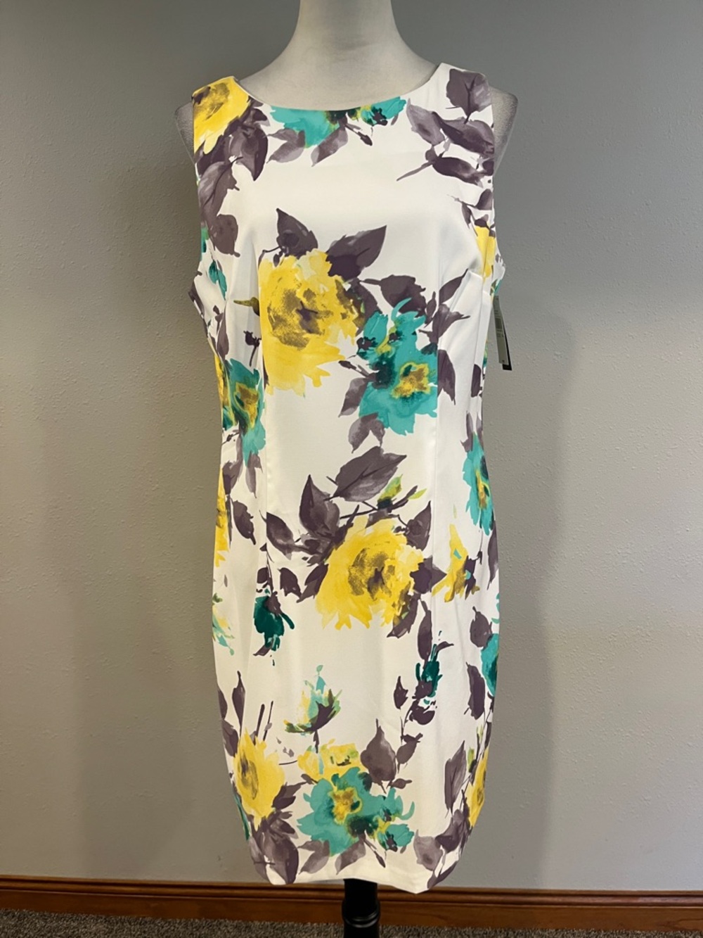 Alyx Floral Print Sleeveless Shift Dress size 14